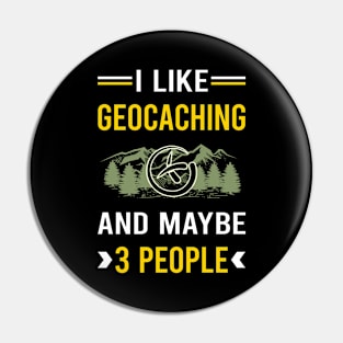 3 People Geocaching Geocache Geocacher Pin