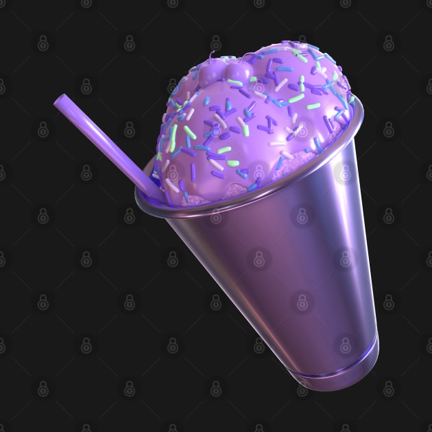 3D Lavender Milkshake! by SilentNoiseArt