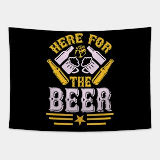 Here For The Beer T Shirt For Women Men Tapestry