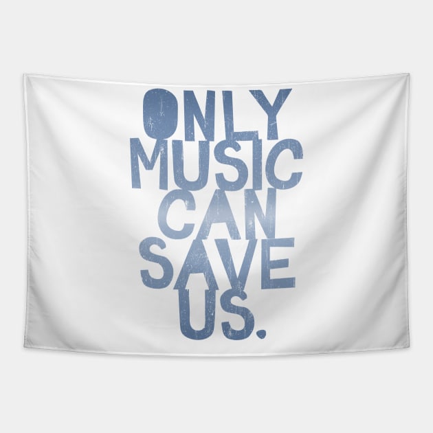 Only Music Can Save Us Vintage Tapestry by Cave Clan