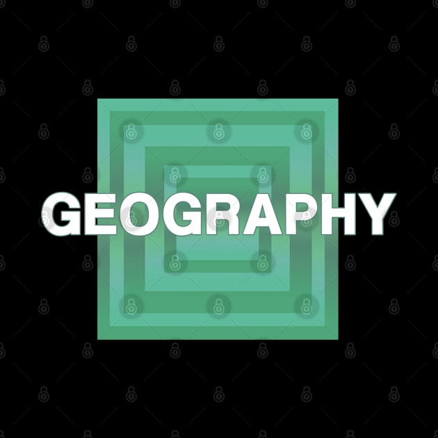 Geography Subject typographic designed by Blueberry Pie 