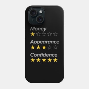 one star, three stars, five stars review Phone Case