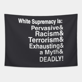 White Supremacy Is - Black Only - Back Tapestry