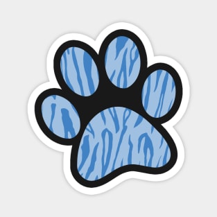 Blue Tiger Print Magnet