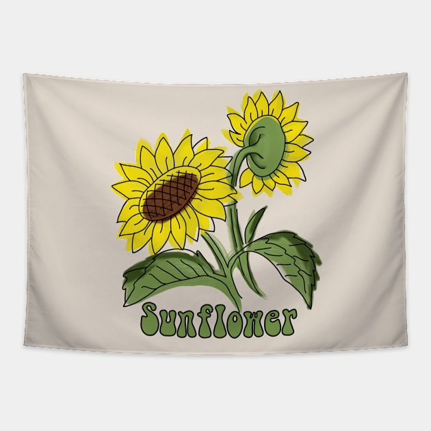 Sunflower Tapestry by Slightly Unhinged