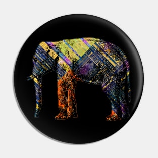 Elephant Tribal Pattern Pin