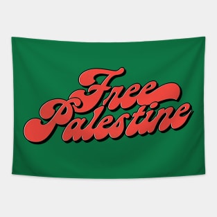 Free Palestine \//\\/ Retro Style Design Tapestry