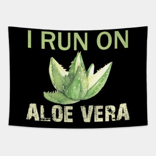 i run on aloe vera Tapestry