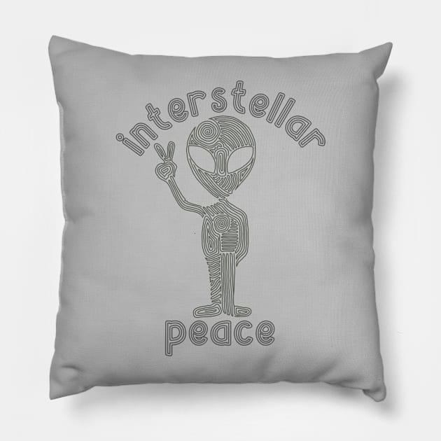 Interstellar Peace Pillow by Slightly Unhinged