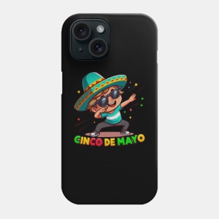 Dabbing BOY sunglasses  Cinco De Mayo Let's Fiesta Mexican Party Phone Case