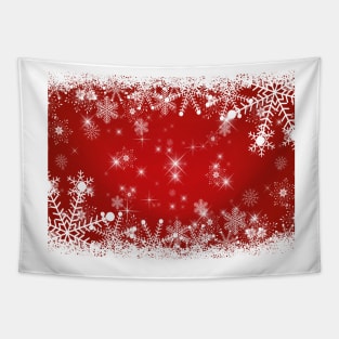 Snowflakes / Stars: Christmas in red and white Tapestry