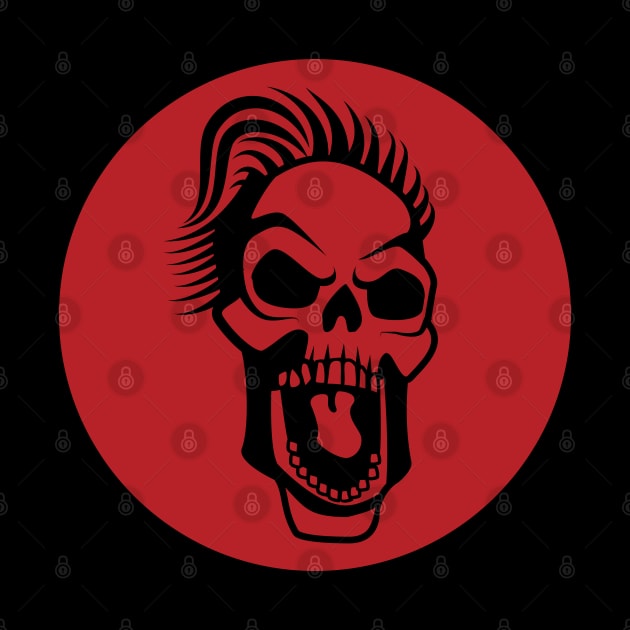 Screaming Skull in Red Circle by MonkeyBusiness