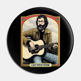 Cat Stevens / Retro Fan Artwork Illustration Pin