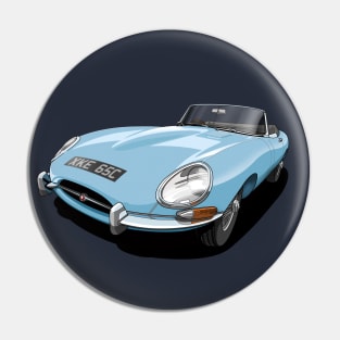 Jaguar e-type roadster Pin