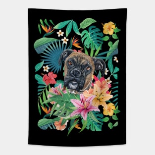 Tropical Brindle Boxer Dog 1 Tapestry