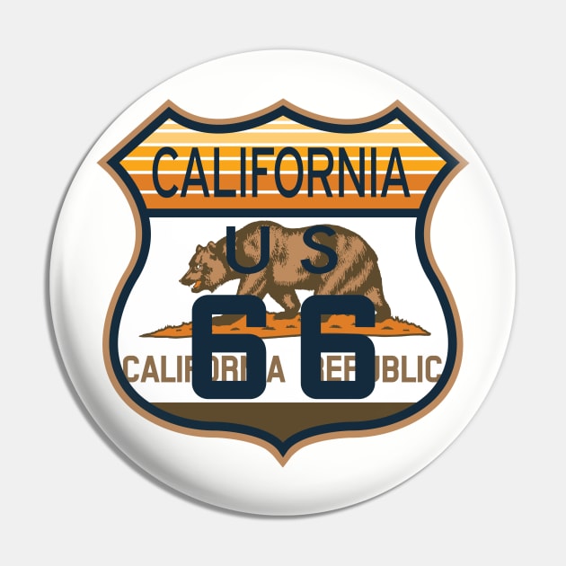 Route 66 California Pin by DesignWise