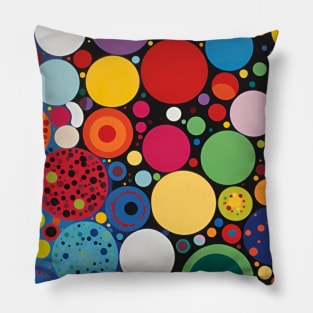 Kusama's Cosmic Polka Dots: Exploring the Vastness of Space through Minimalism Pillow