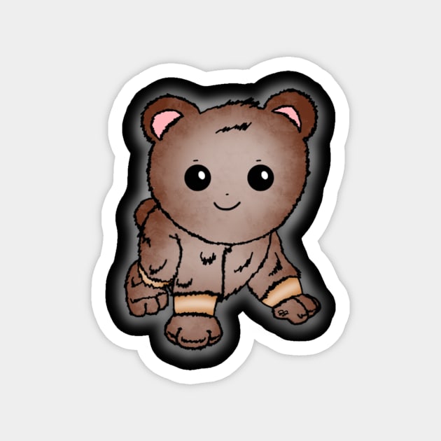 Cute Baby Brown Bear Magnet by JennaBunnies