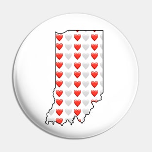 Indiana Heart Emojis Pin