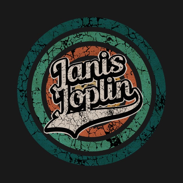 Janis Joplin // Retro Circle Crack Vintage by People Mask