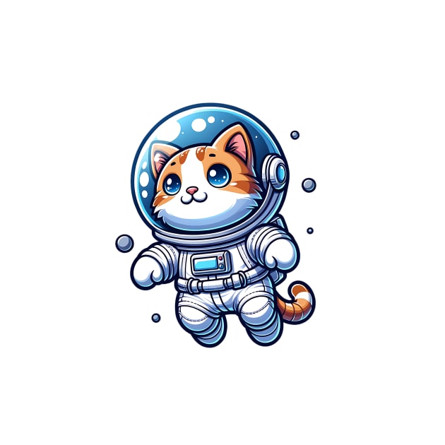 Cat Astronaut "One Small Paw for Catkind..." | Space Kitty by Critter Chaos