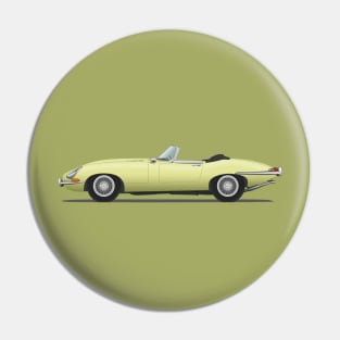 Jaguar E Type Roadster Primrose Pin