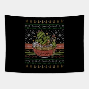 Cactuar Ramen Ugly Sweater Tapestry