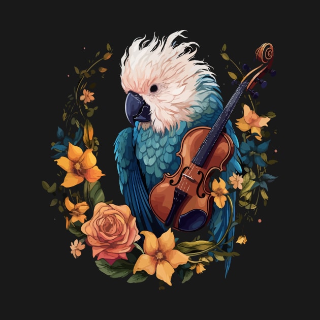 Cockatoo Playing Violin by JH Mart