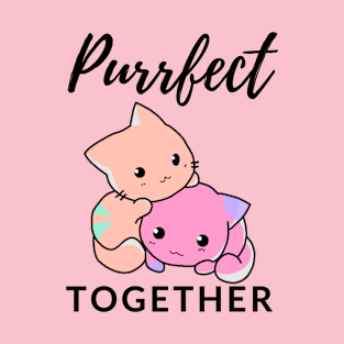 Valentine's Day Design "Purrfect Together" T-Shirt