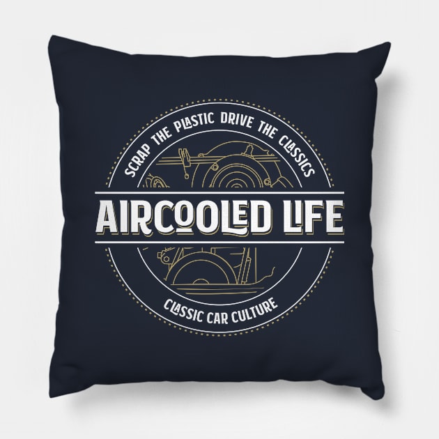 Aircooled Life - Classic Car Culture Pillow by Aircooled Life