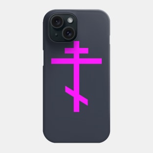 Orthodox cross (pink) Phone Case