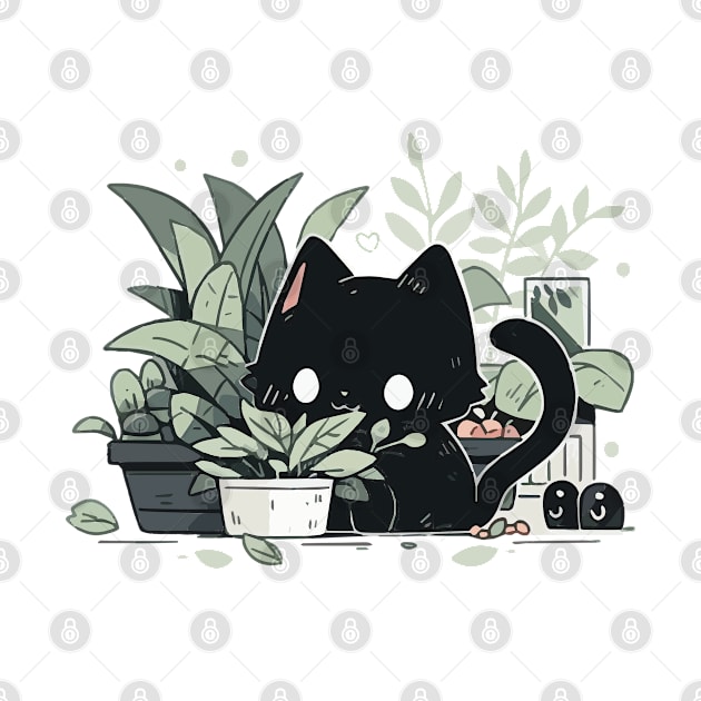 Plant killer black cat by etherElric