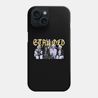 stay old black and white retro design Phone Case