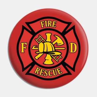 Firefighter Rescue Maltese Florian Cross Pin