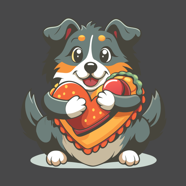 cute dog hugging hotdog by Shapwac12