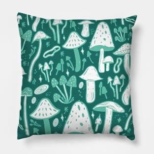 retro mushroom heart Pillow