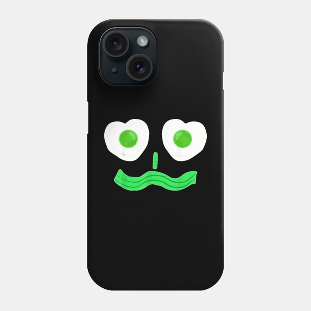 Green Eggs Ham Smile Face Brunch Breakfast Funny St Patrick's Day Phone Case by DesignHND