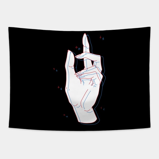 1 Moment Occult Hand in White Tapestry by NichDesigns