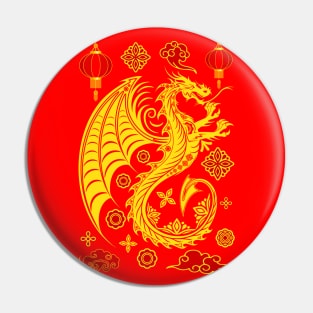 Dragon Happy Chinese New Year Celebration Pin