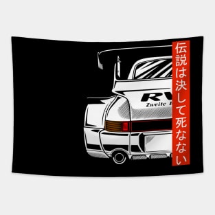 Classic 911 964 RWB JDM Oldtimer Legends Never Die Tapestry