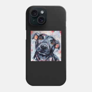 Sam, Portrait of a Staffy Dog Phone Case