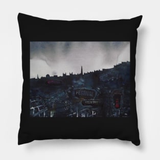 Festival City Skyline Pillow