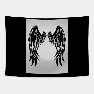 Wing Black T Shirt Tapestry