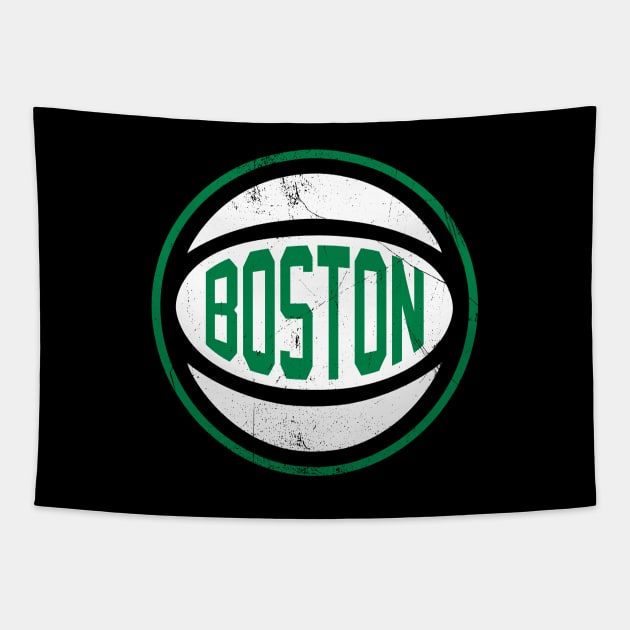 Boston Retro Ball - Black Tapestry by KFig21