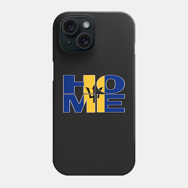 Barbados Flag Collection Spelling HOME - Bajan - Soca Mode Phone Case by Soca-Mode