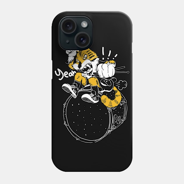 TigerDrum Phone Case by driedsnot