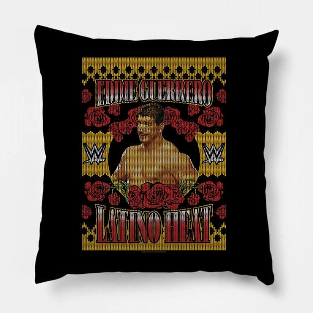 Eddie Guerrero Christmas Ugly Pillow by Holman