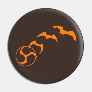 Bat Mitsudomoe orange Pin