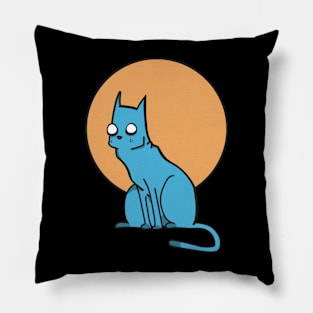 Blue cat Pillow