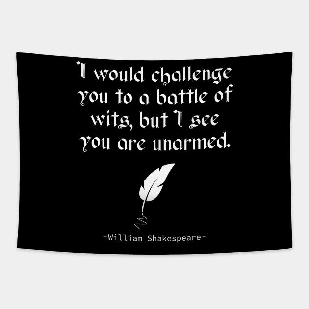 English Literature - William Shakespeare Quote Tapestry by amalya